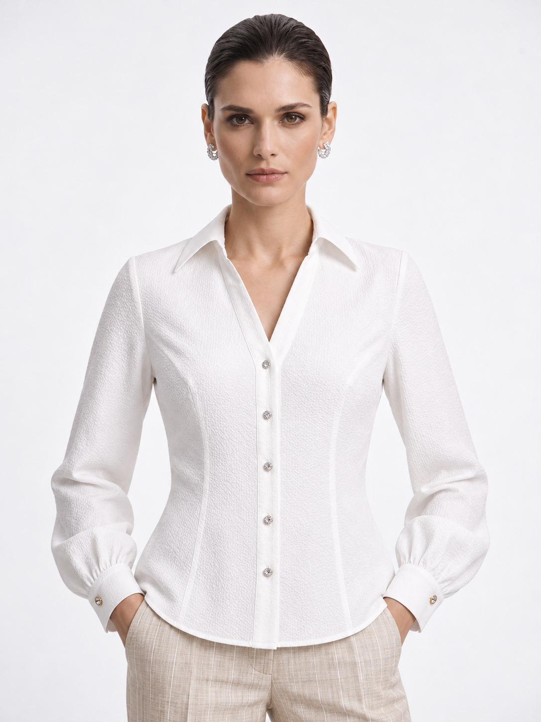 Beaumont Seersucker Shirt White