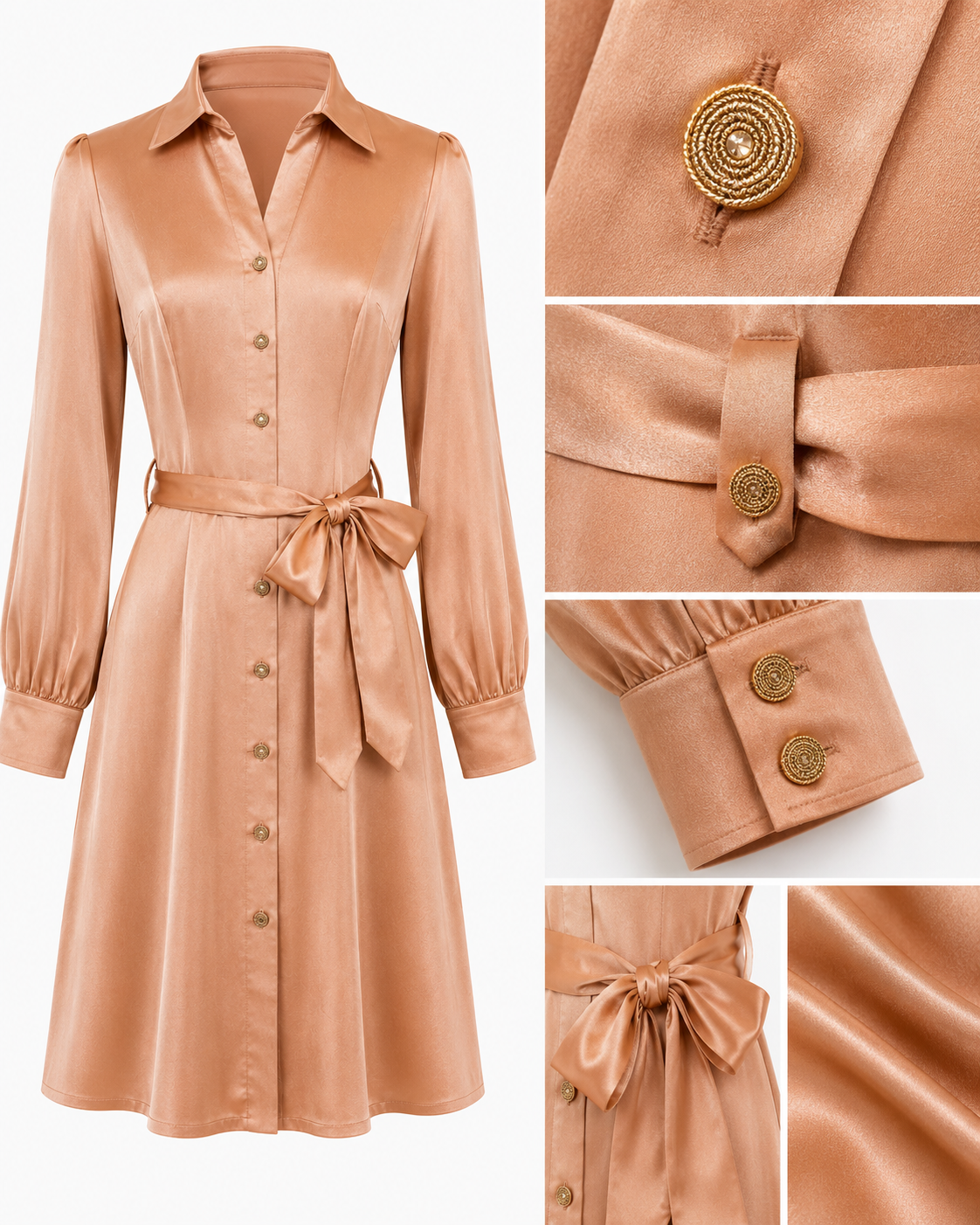 Laurent Dress Peach