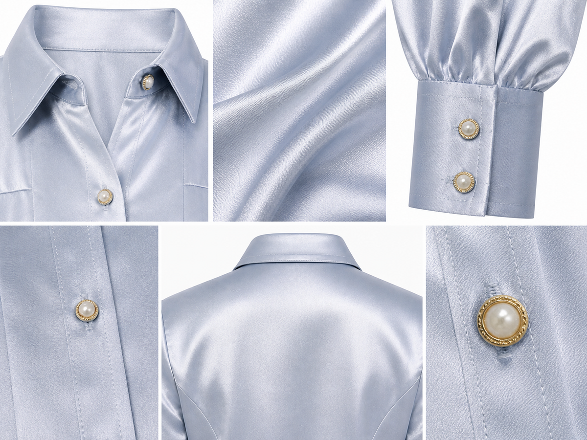 Saint Claire Blouse Acetat Iceblue