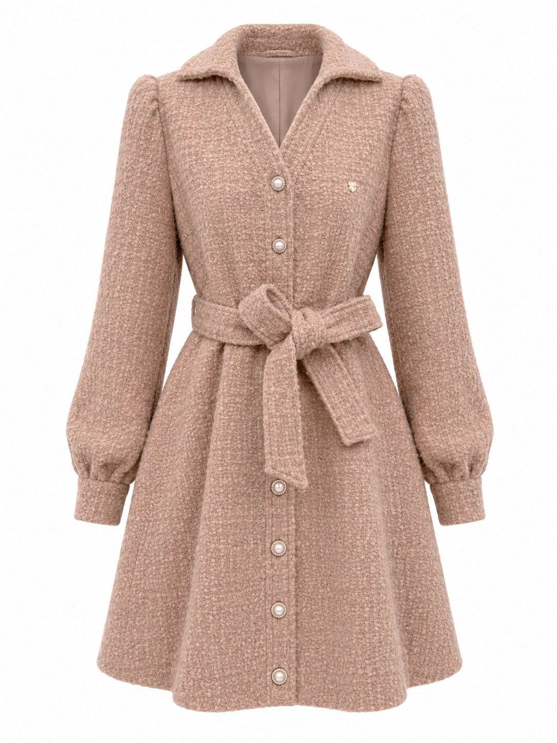 Heiress Coat Dress Beige Cashmere