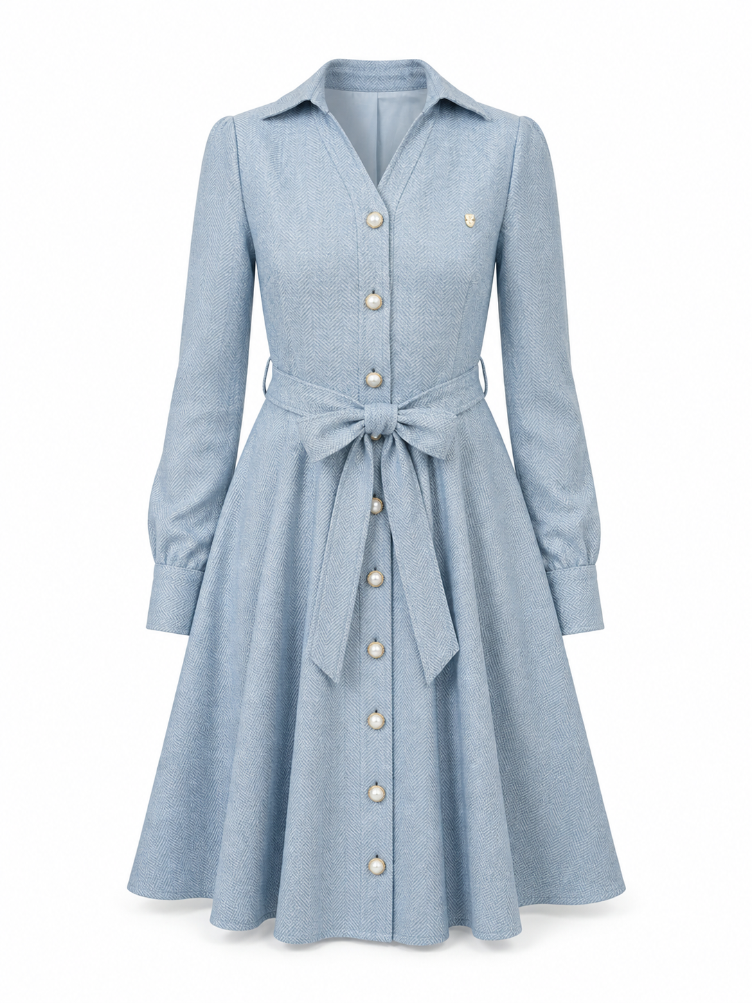 Heiress Dress Linen Light BIue